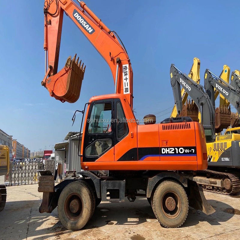 Kualitas bekas DOOSAN 210W excavator dengan harga murah untuk dijual/Dipakai mesin pengali hidraulik Doosan 210W excavator