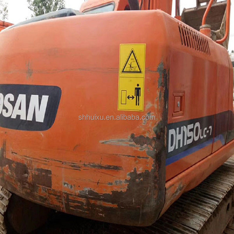 Digunakan mesin hydraulic crawler menggali Doosan DH150/Tangan kedua Kualitas DOOSAN DH150 excavator dengan harga murah untuk dijual