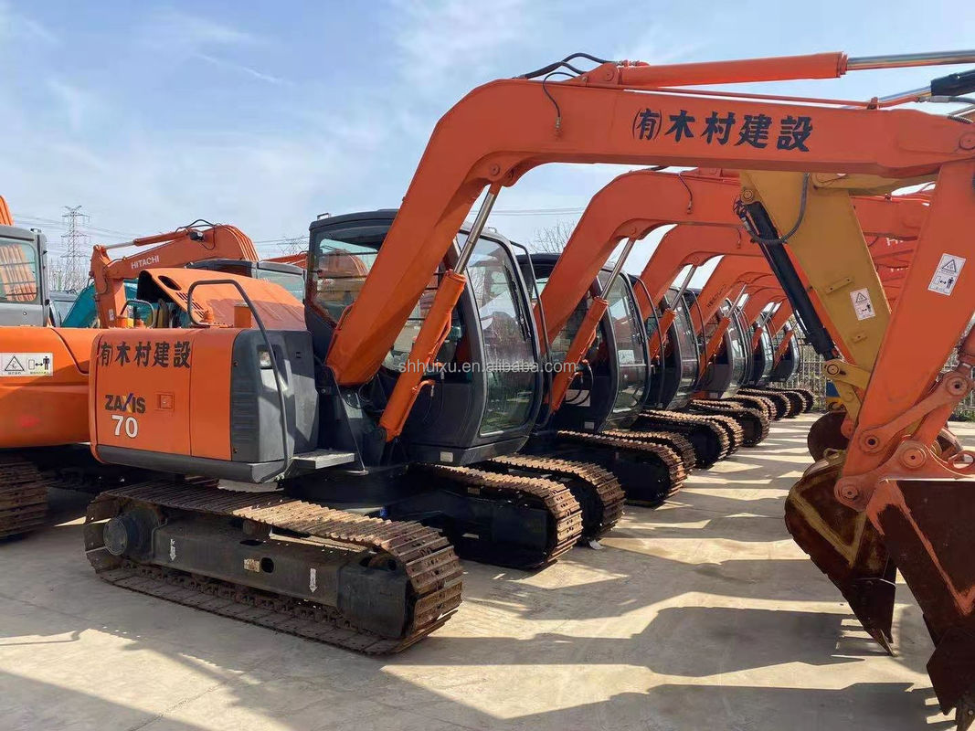 Hitachi dalam stok Digger mini bekas Jepang HITACHI 70 untuk dijual/Tangan kedua Excavator Crawler kecil kondisi baik HITACHI 70