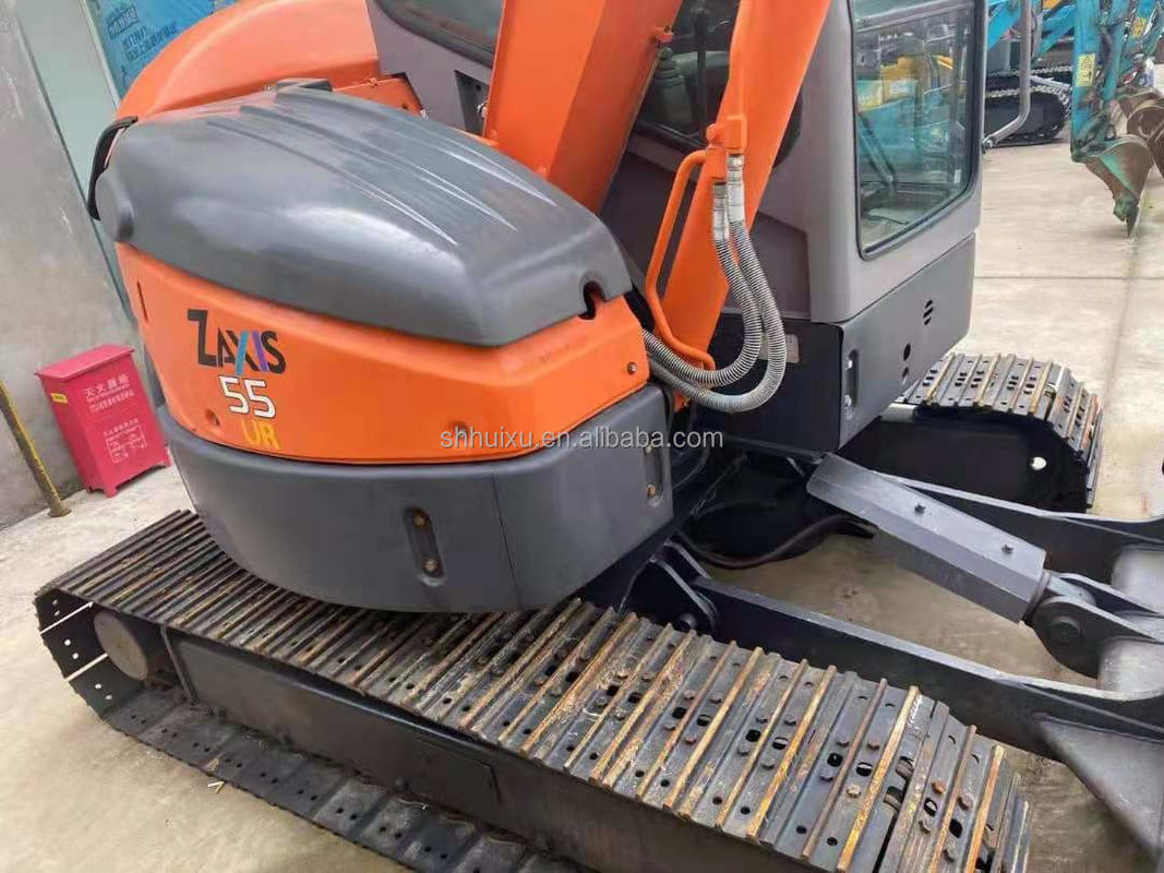 Hitachi dalam stok Harga murah bekas mini penggali Jepang HITACHI 55/Tangan kedua hidraulik Crawler Excavator kondisi baik HITACHI 55