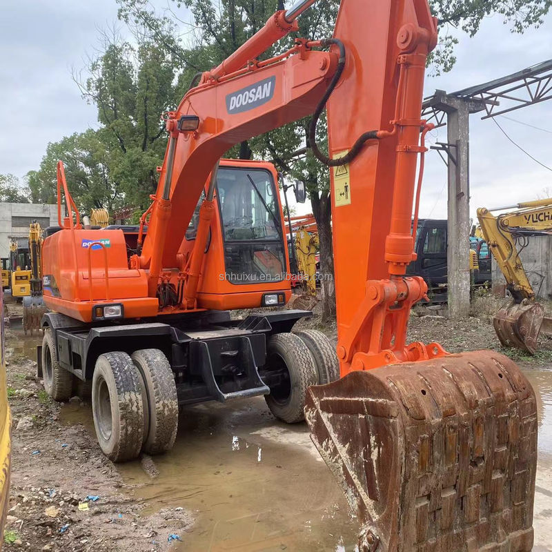 Doosan jual panas jual panas bekas Doosan DH150 W-7 Digunakan Excavator dalam Kondisi Baik Excavator Roda.