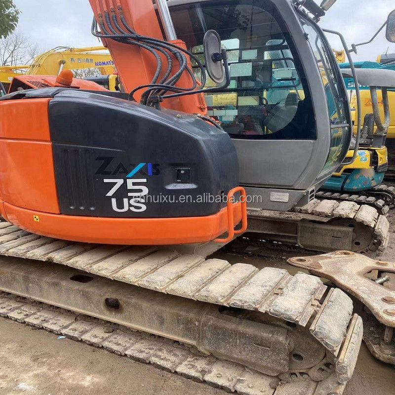 Hitachi jual panas bekas Hitachi ex75ur excavator/Tangan kedua Excavator Crawler kecil kondisi baik HITACHI 75