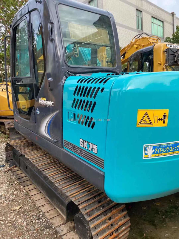 Mikro mini excavator Kobelco 75 bekas excavator kecil digunakan mesin 7.5 ton excavator Amerika Serikat Cina taman excavator