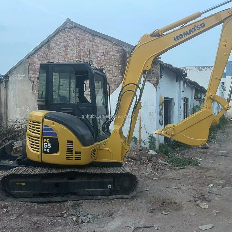 Kualitas tinggi KOMATSU PC55MR bekas hidraulik excavator merangkak asal Jepang/Dipakai mini excavator KOMATSU PC55MR Harga murah