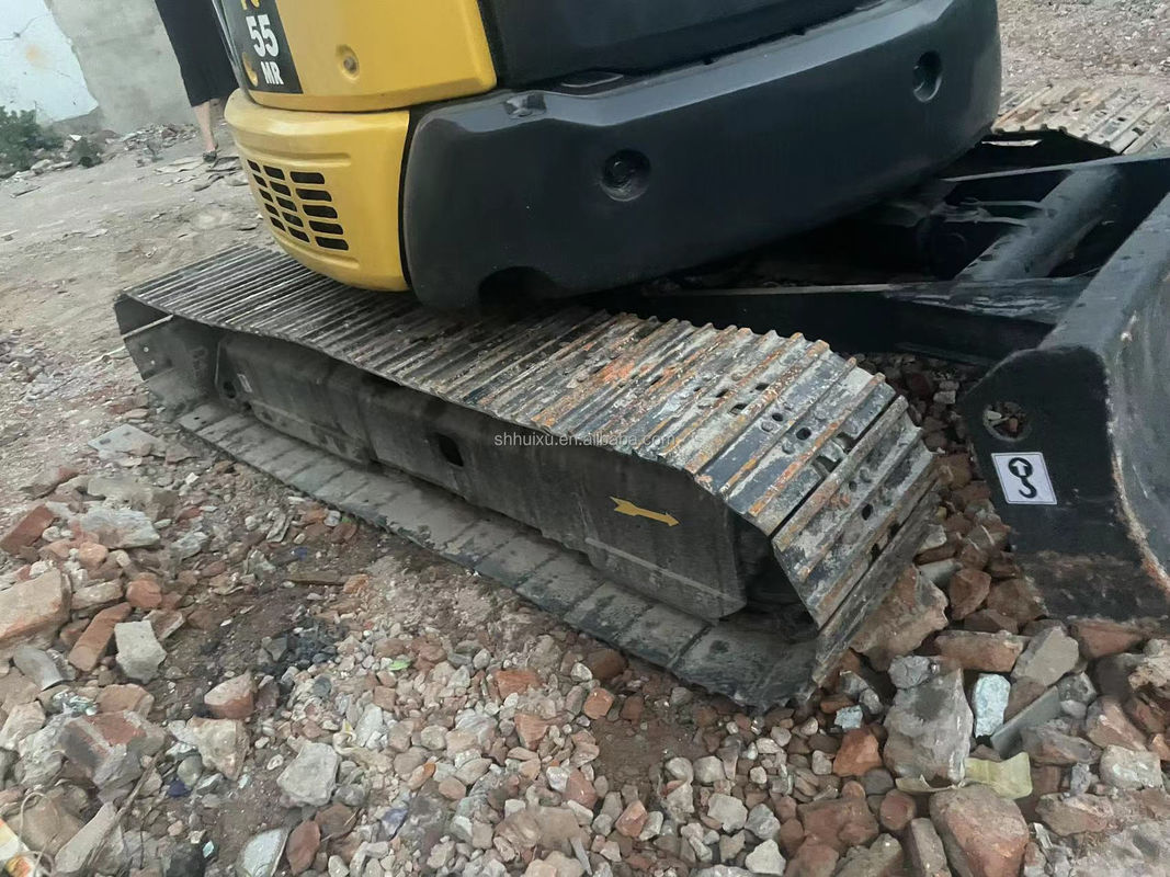 Kualitas tinggi KOMATSU PC55MR bekas hidraulik excavator merangkak asal Jepang/Dipakai mini excavator KOMATSU PC55MR Harga murah