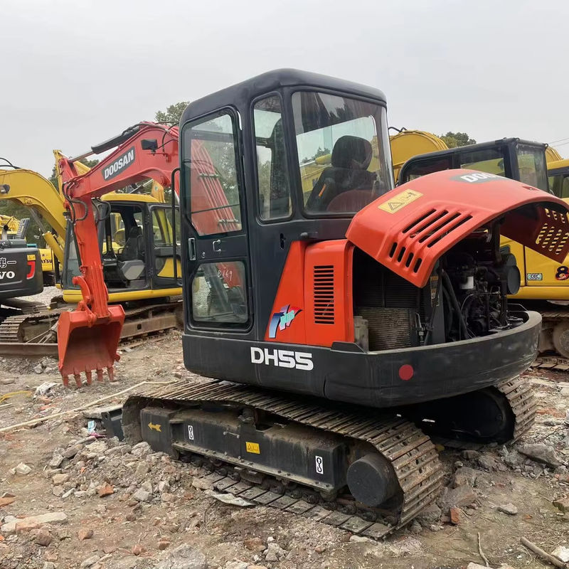 Sed rumah tangga MINI excavator DOOSAN DH55 DX60/ merek Korea digunakan mini excavator hemat bahan bakar murah untuk memperbaiki dan menggali