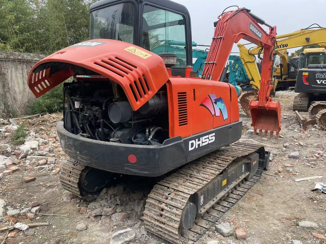 Sed rumah tangga MINI excavator DOOSAN DH55 DX60/ merek Korea digunakan mini excavator hemat bahan bakar murah untuk memperbaiki dan menggali