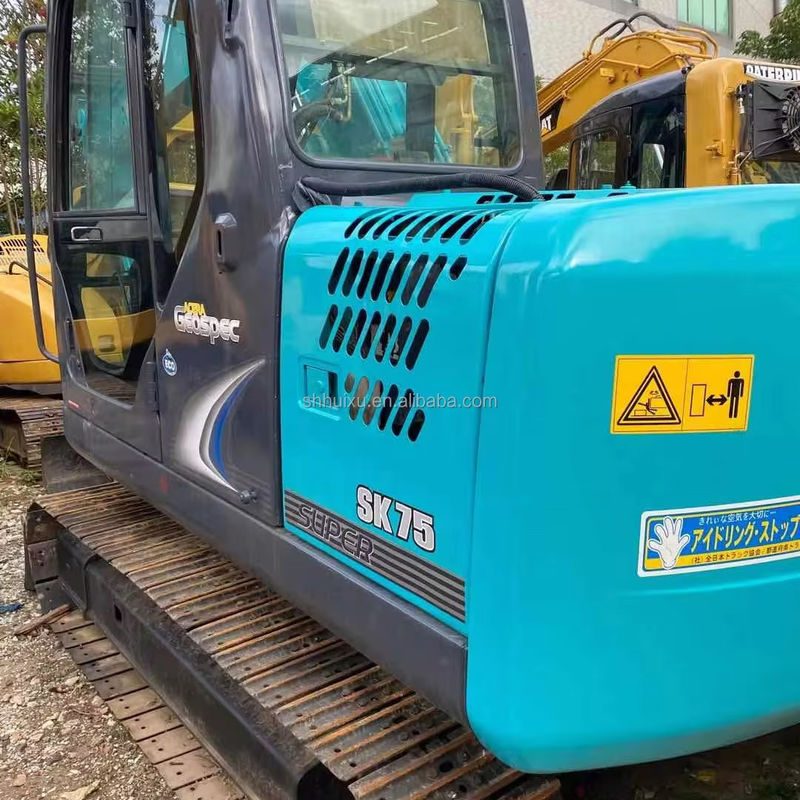 Warna Biru Cat Asli Digunakan Kobelco 75 Excavator Second Hand 7.5 Ton