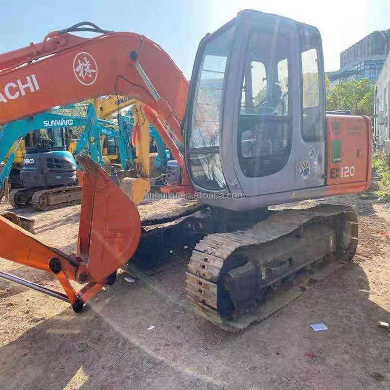 Hitachi dalam stok Terlaris Hitachi EX120 bekas Hydraulic crawler excavator/Used digging machine Hitachi EX120 Harga murah