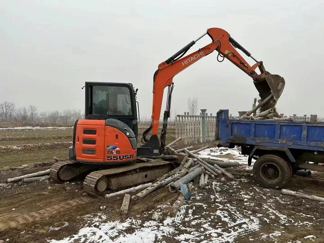 Hitachi jual panas Digunakan mini excavator Hitachi ZX55U Harga murah/kualitas bagus Hitachi ZX55U bekas excavator crawler hidrolik