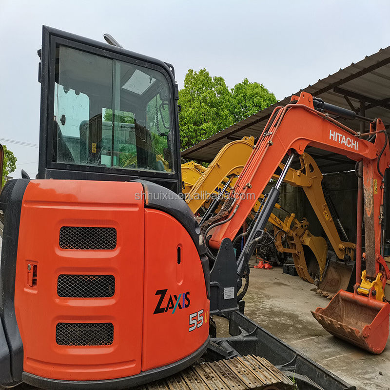 Hitachi dalam stok Kualitas yang sangat baik Hitachi ZX55U Excavator crawler hidraulik bekas / Digger mini bekas Hitachi ZX55U Harga murah