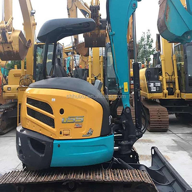 Digunakan mini excavator Kubota55 asal Jepang harga murah/second hand hydraulic crawler Excavator Kubota55 Kualitas tinggi