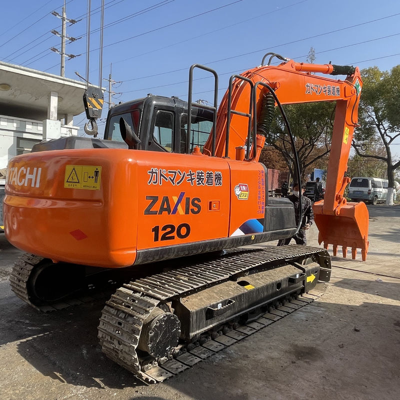 Digunakan excavator Hitachi ZX120 mesin penggali 12ton bekas excavator bangunan Hitachi ZX120 mesin konstruksi