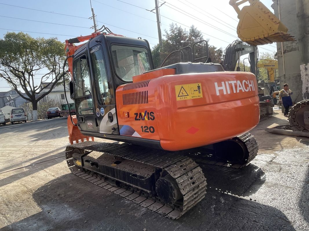 Digunakan excavator Hitachi ZX120 mesin penggali 12ton bekas excavator bangunan Hitachi ZX120 mesin konstruksi