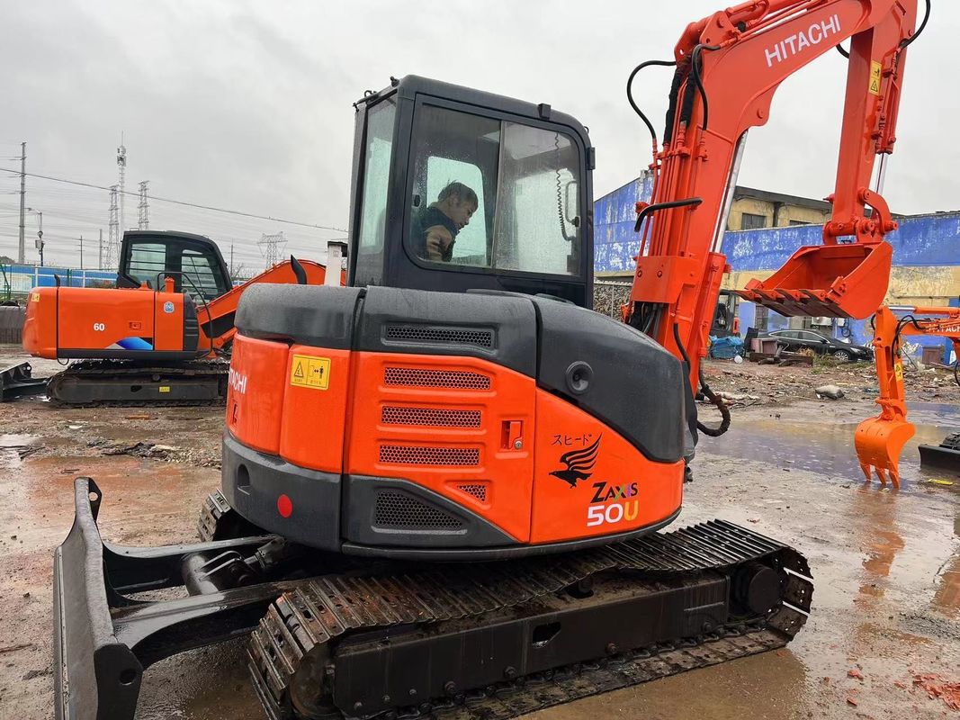 Digunakan mini excavator Hitachi 50U penggali mesin bekas kecil 5 ton bekas bekas karet jalur mini excavator