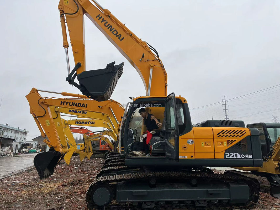 Mesin Konstruksi Digunakan Hydraulic Crawler Excavator Hyundai 225-9 Brand Korea