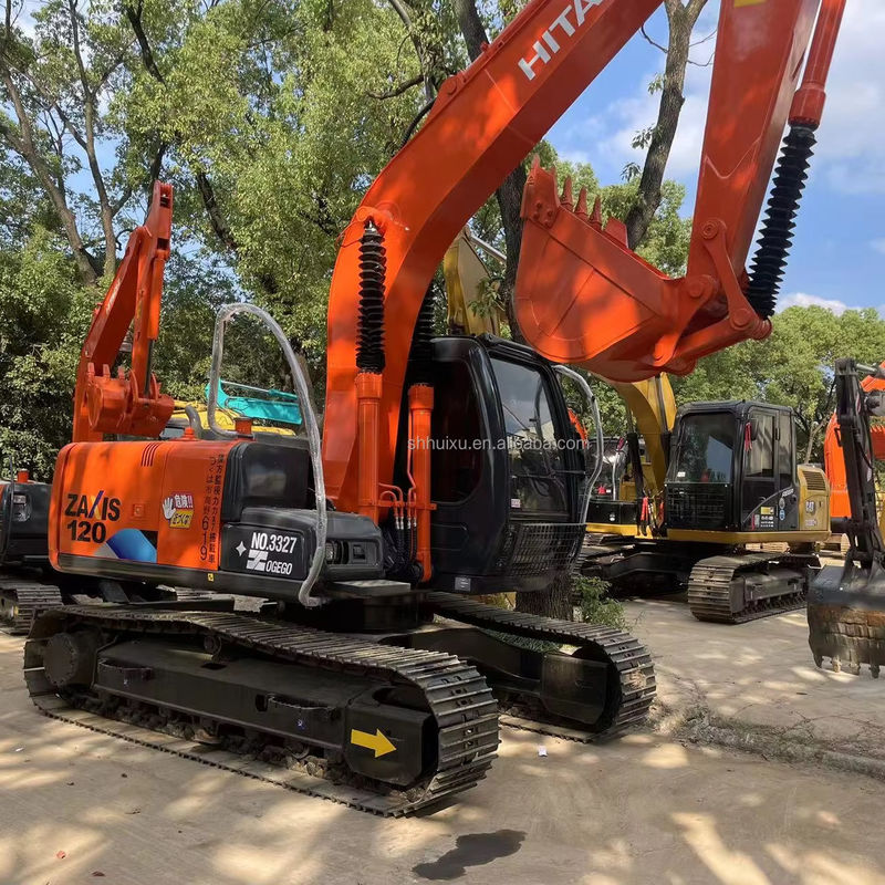 12000kg Zx120 Digunakan Hitachi Excavator Second Hand Dengan Cat Asli 0.51m3