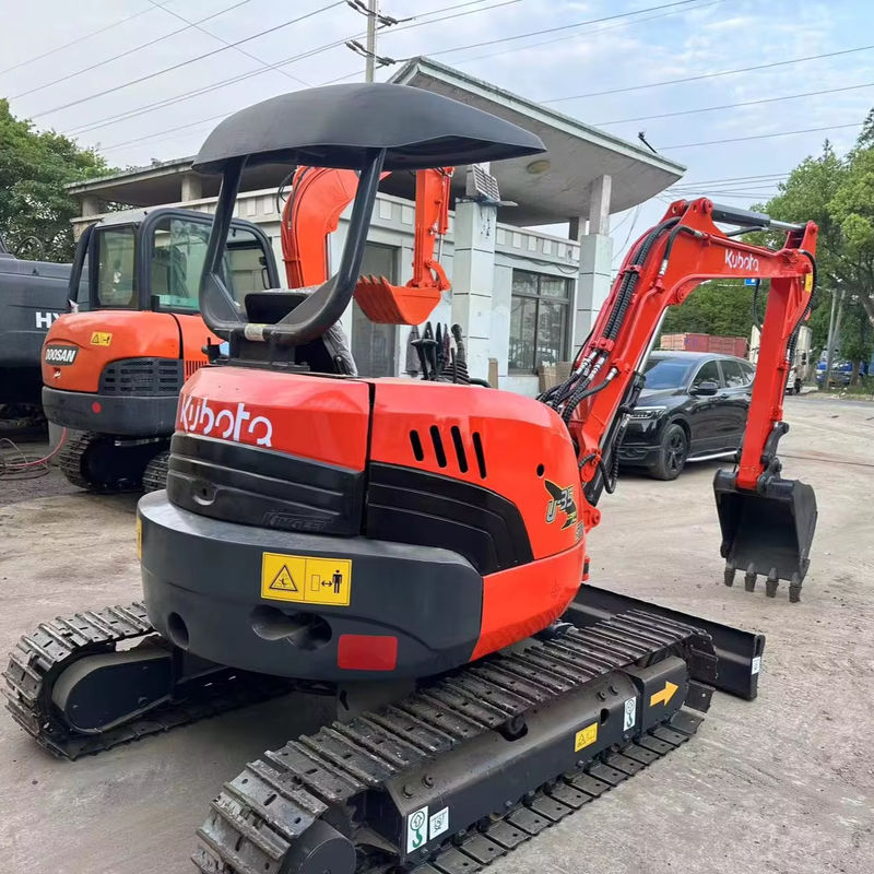 0.15m3 Ember Merah Warna Mini Digunakan Excavator Kubota U35 Second Hand Mini Excavator