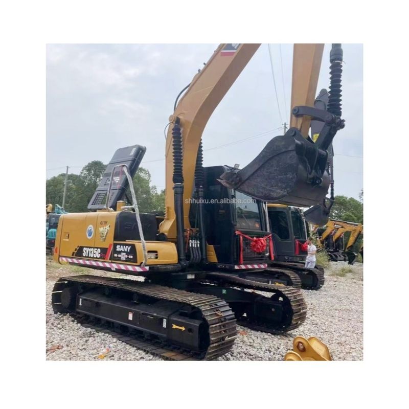 Tenaga Penggalian Tinggi Mesin Asli Warna Kuning Digunakan Sany 135 13 Ton