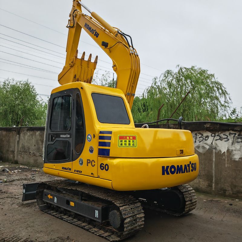 Kuning Mini Digunakan Excavator 6T Komatsu Pc60 Original Color
