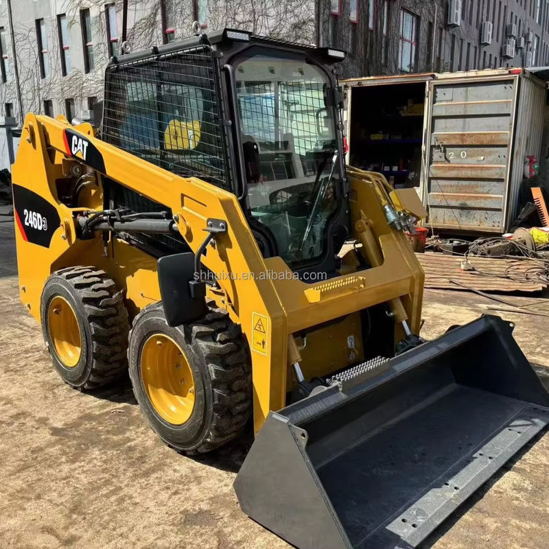 digunakan Mesin Slip CAT 246D3 Caterpillar roda excavator Jepang asli roda excavators